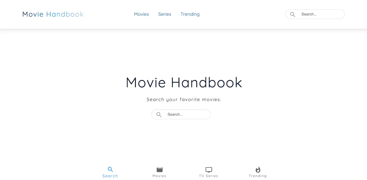 Movie Handbook project screenshot